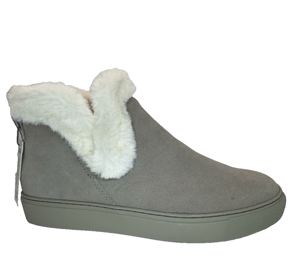 Cougar Womens Ankle Boots Suede Faux Fur Waterproof Duffy Mushroom Gray 11 M